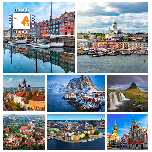 eSIM Scandinavië en Baltische staten 10 GB (30 dagen)